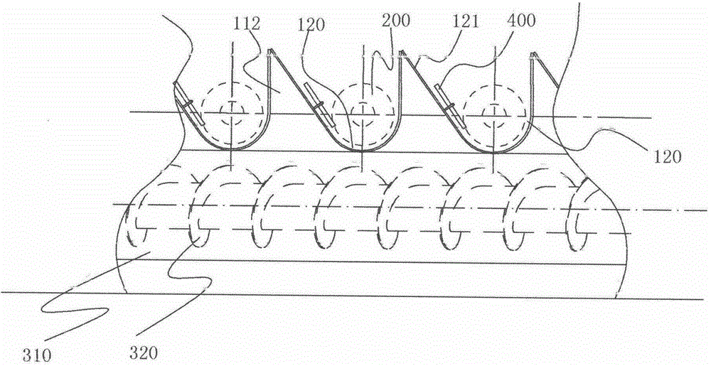 Material bin discharging device