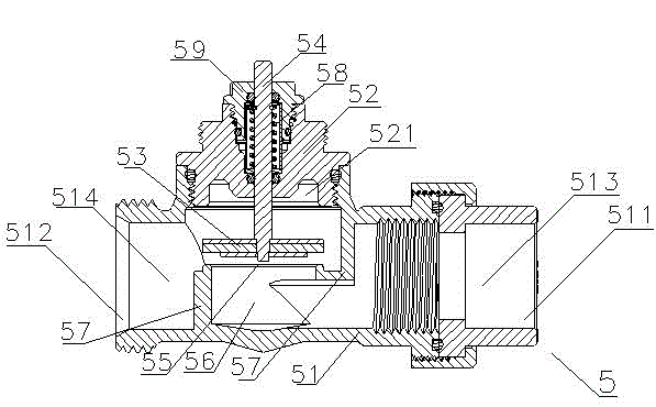 Water mixing device for floor heating