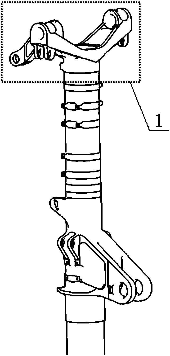 Traction taking-off fatigue test method of nose landing gear external cylinder suspension joint of aircraft