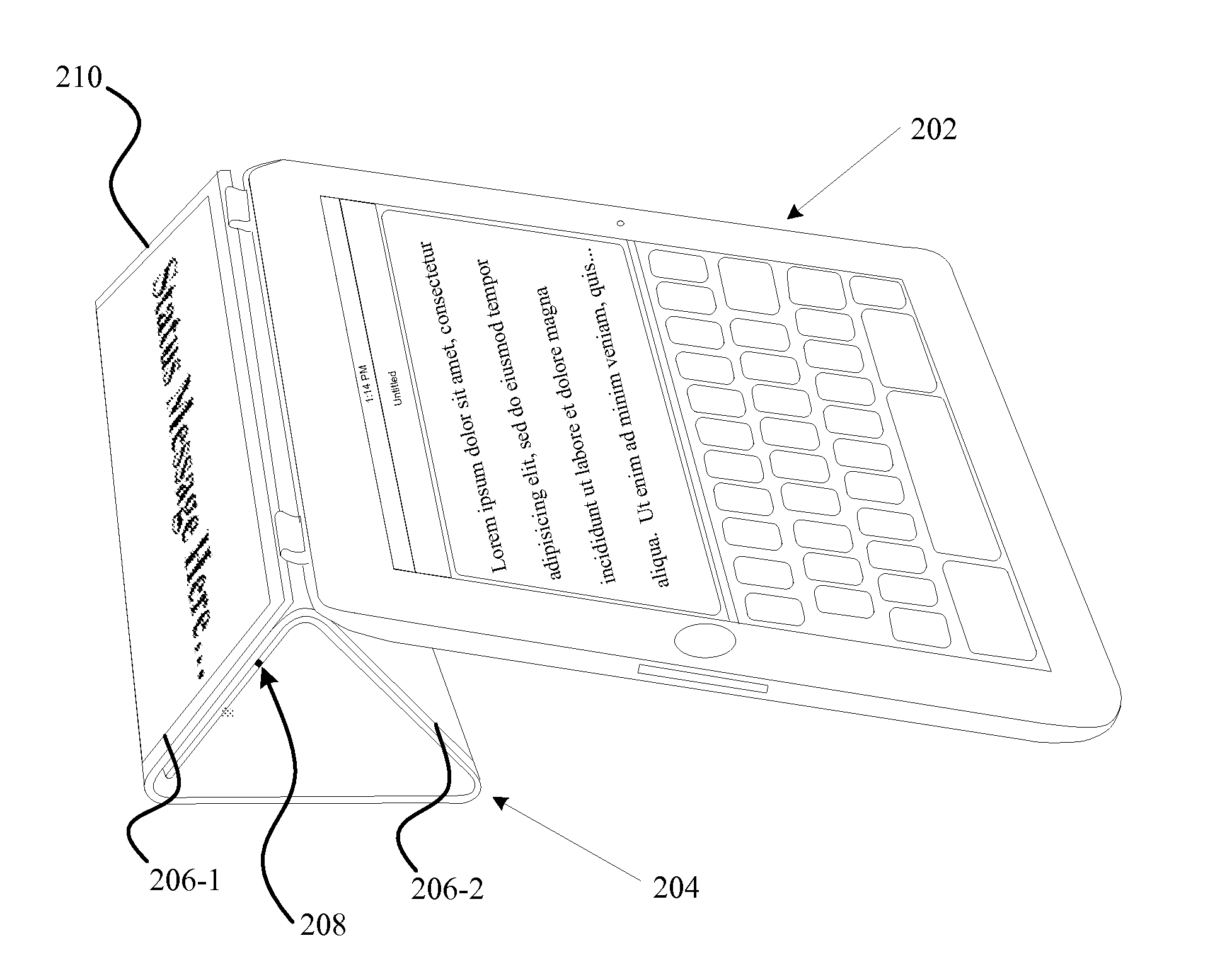 Cover attachment with flexible display
