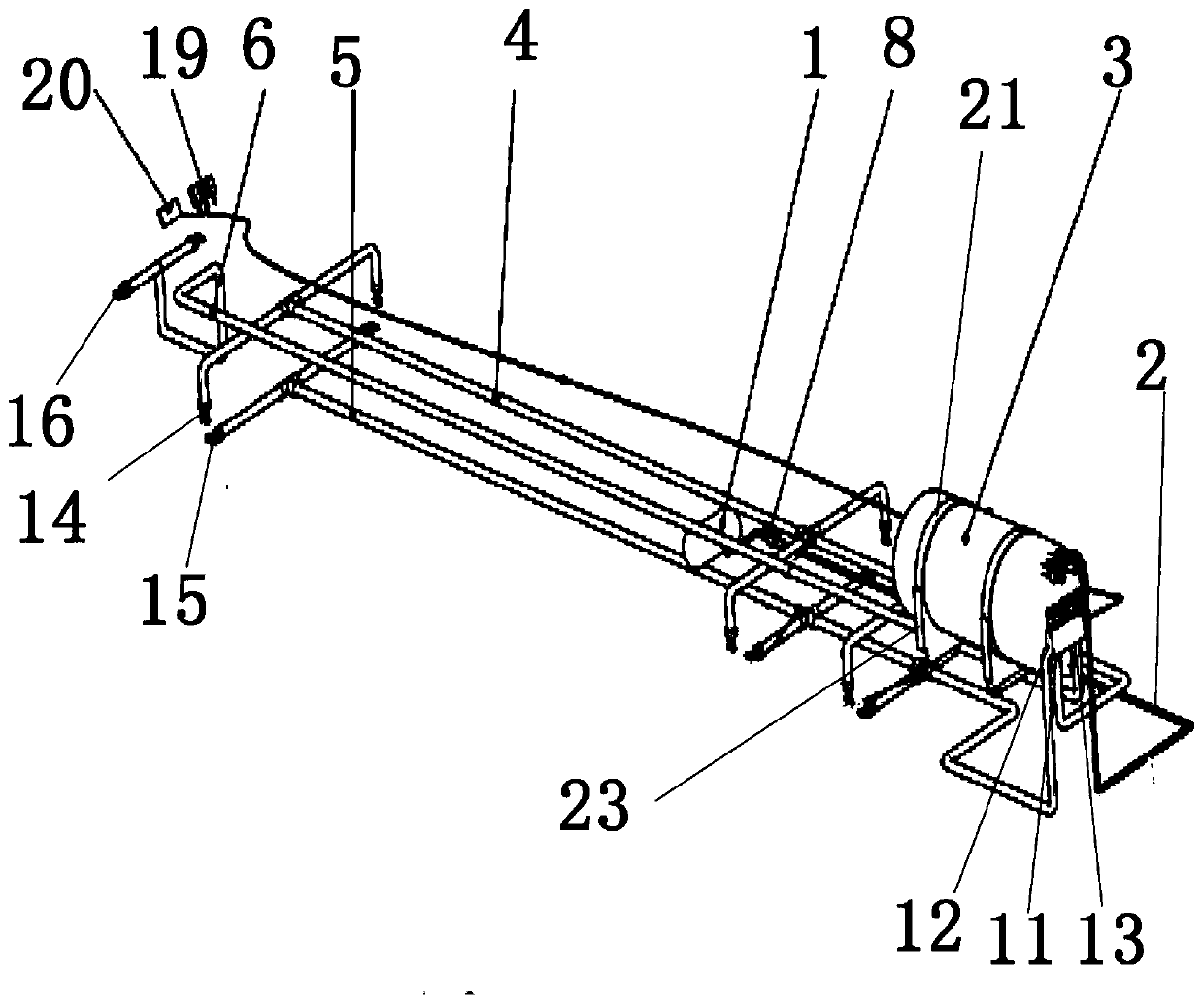 Full-automatic cooling system for bridge detection vehicle