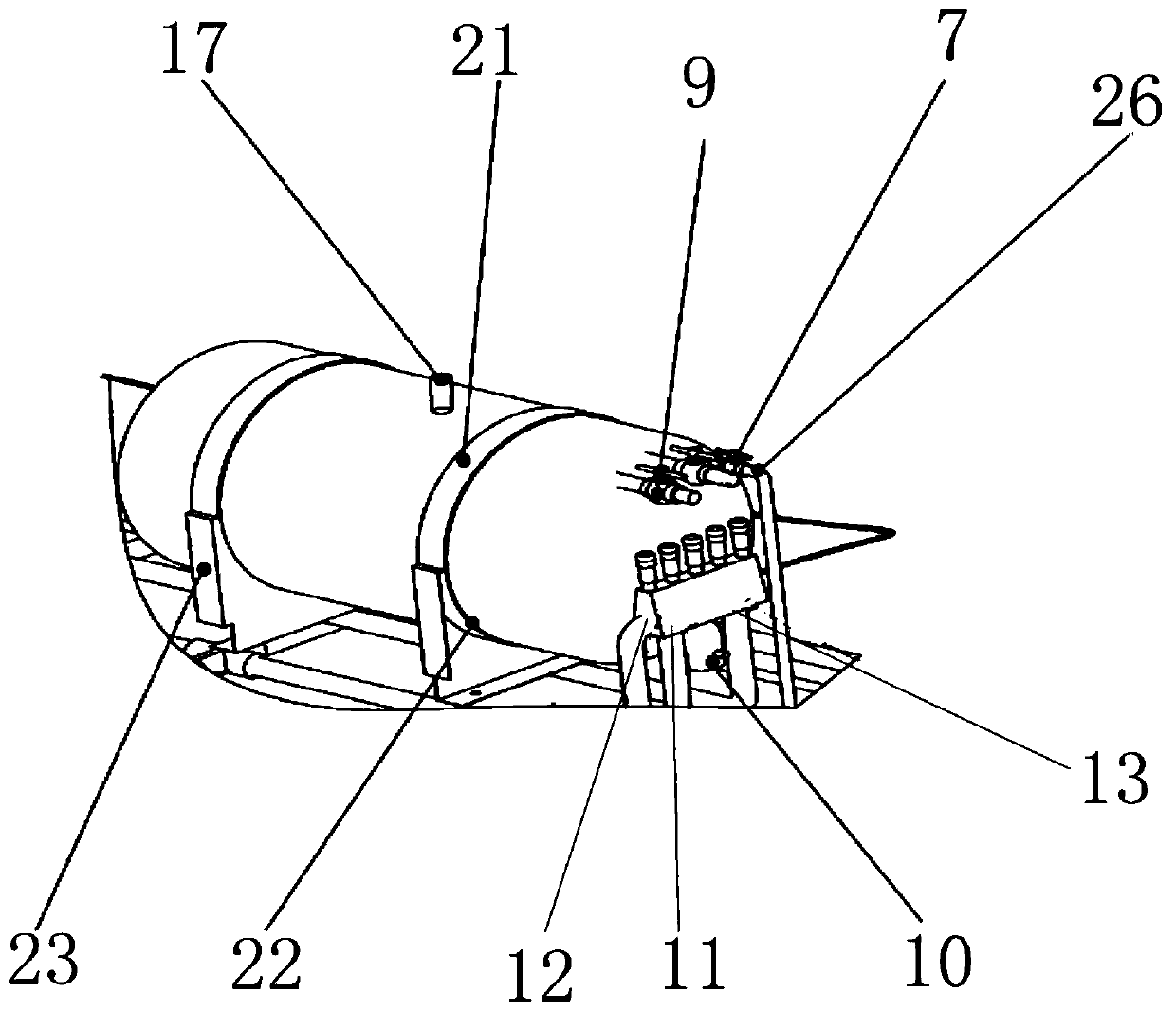 Full-automatic cooling system for bridge detection vehicle