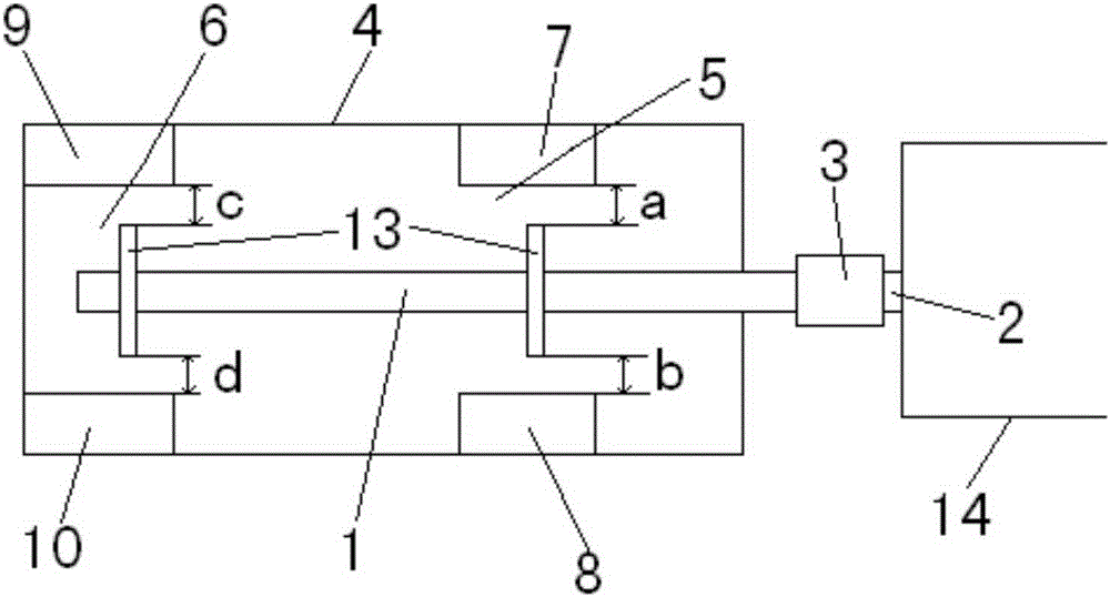 A device for aligning the centerline of a rolling mill frame and a transmission shaft of a gearbox and a method for aligning using the device