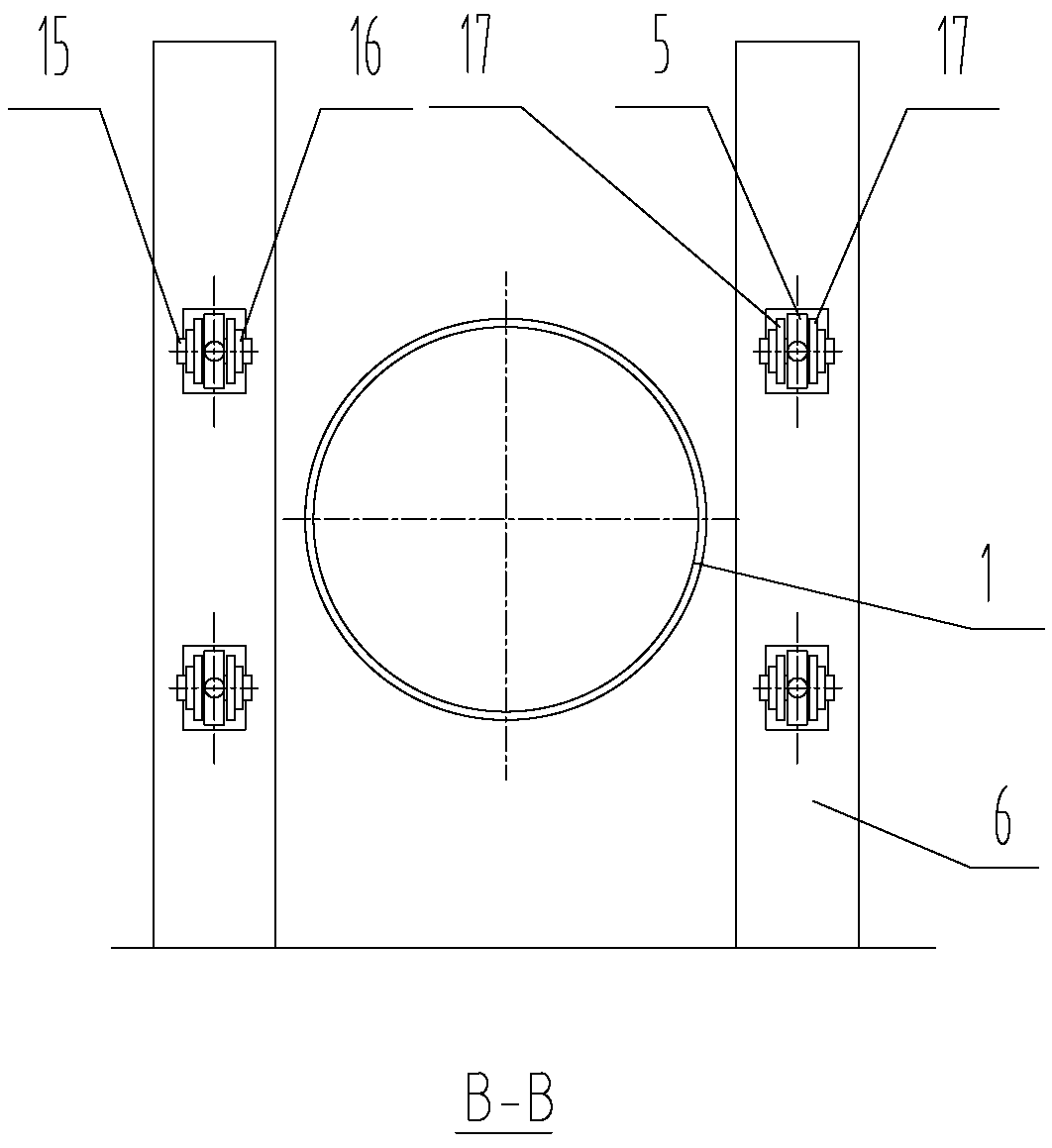 A combination fixing device for high temperature pipelines