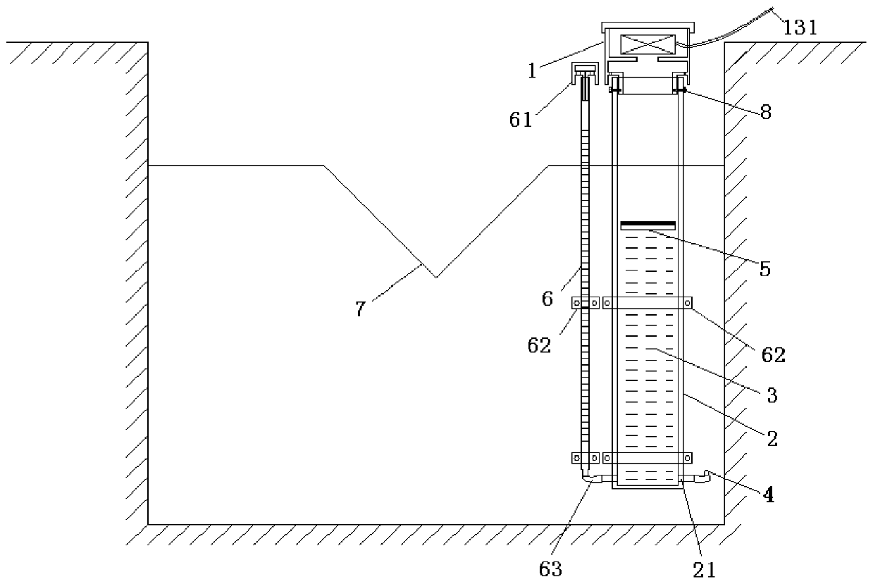 Intelligent measuring weir seepage flow monitoring integrated device and measuring method thereof