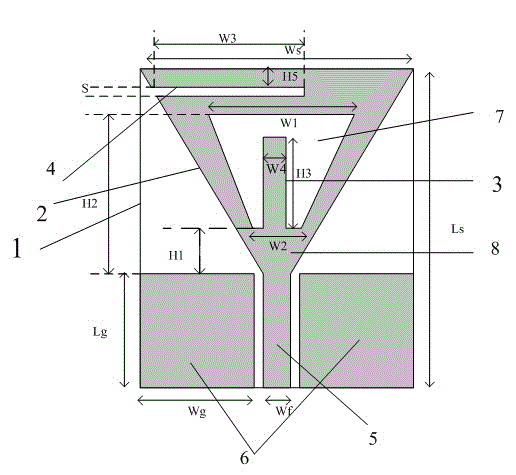 Multi-frequency microstrip patch antenna