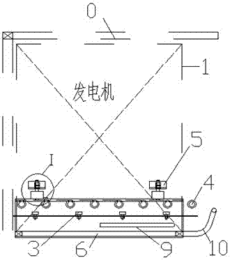 A push-pull vehicle-mounted generator installation device