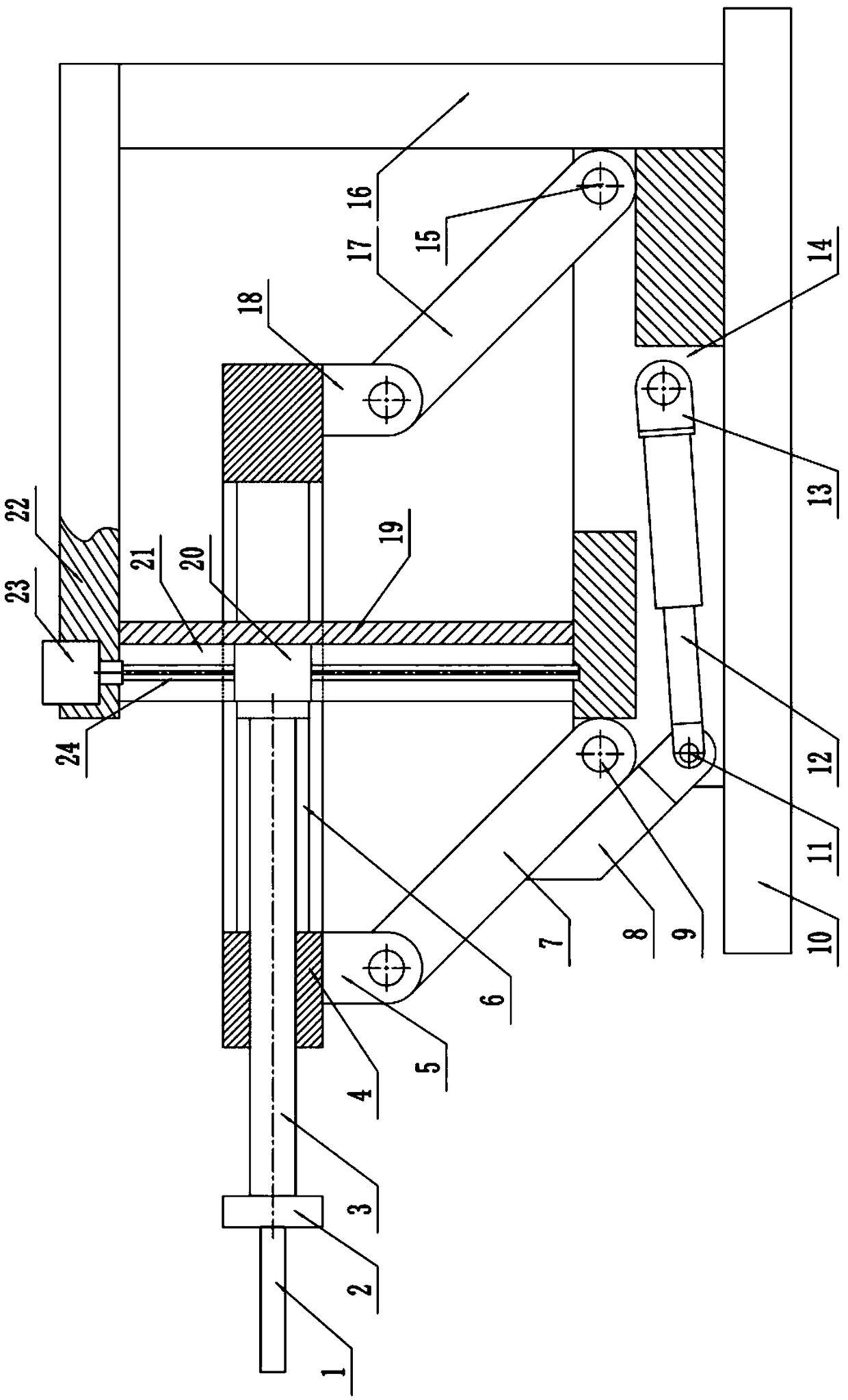 Clamp parallel lifting mechanism for forging manipulator