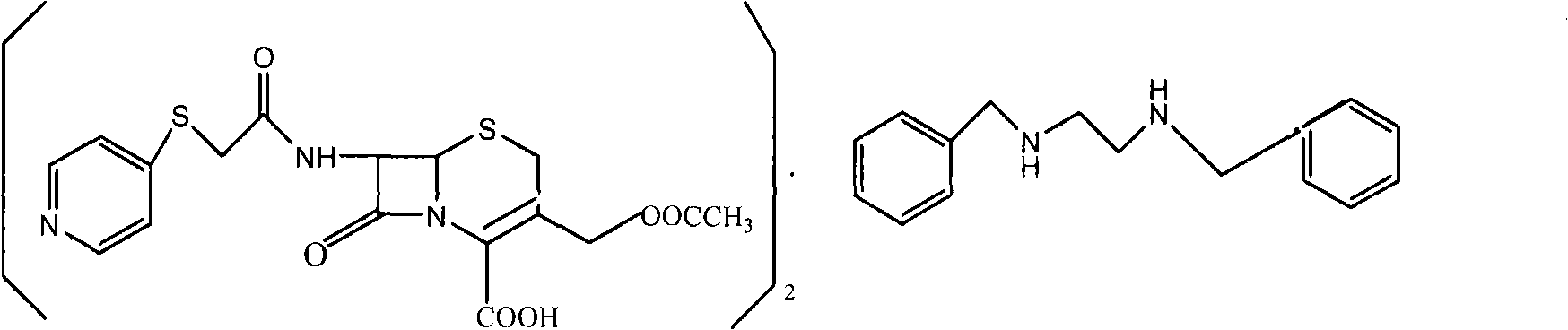 Method for preparing cephapirin benzathine