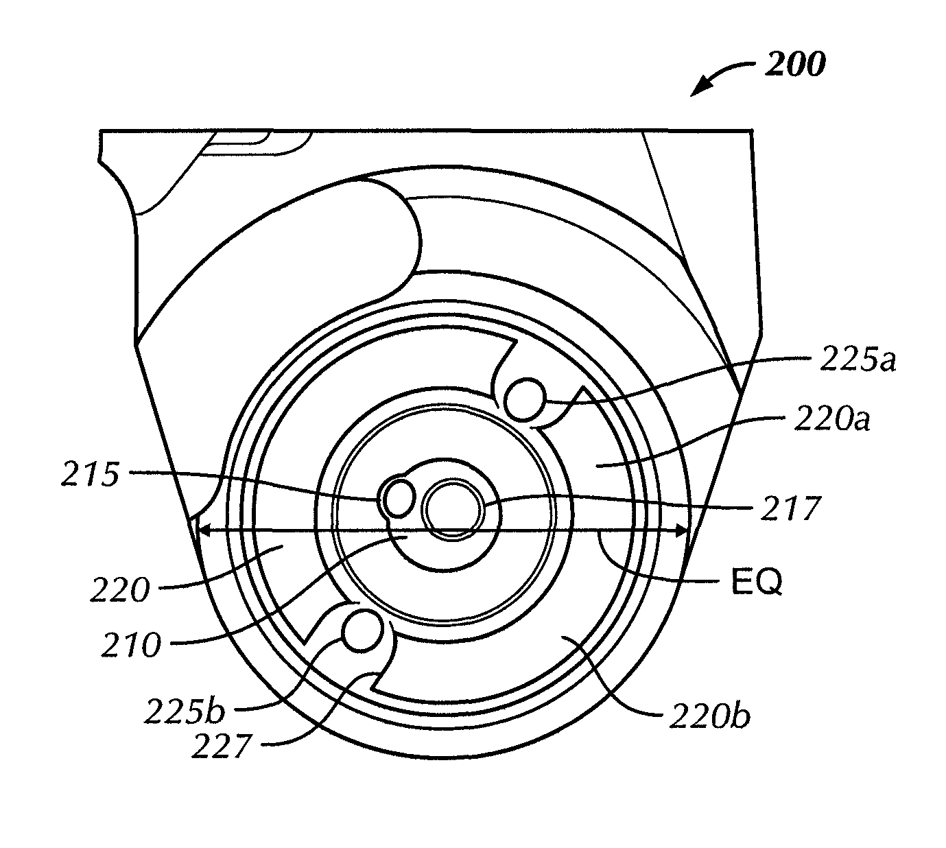 Air circulation ports in rotary rock bit journal bearing