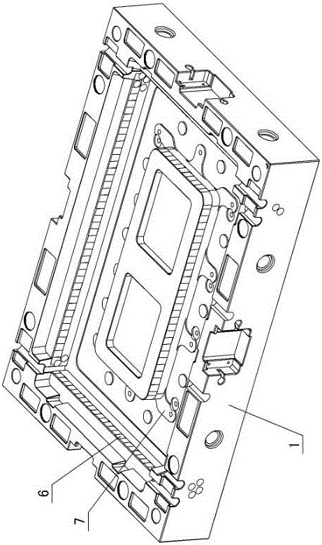 Injection mould and machining method for high-glossiness plastic part