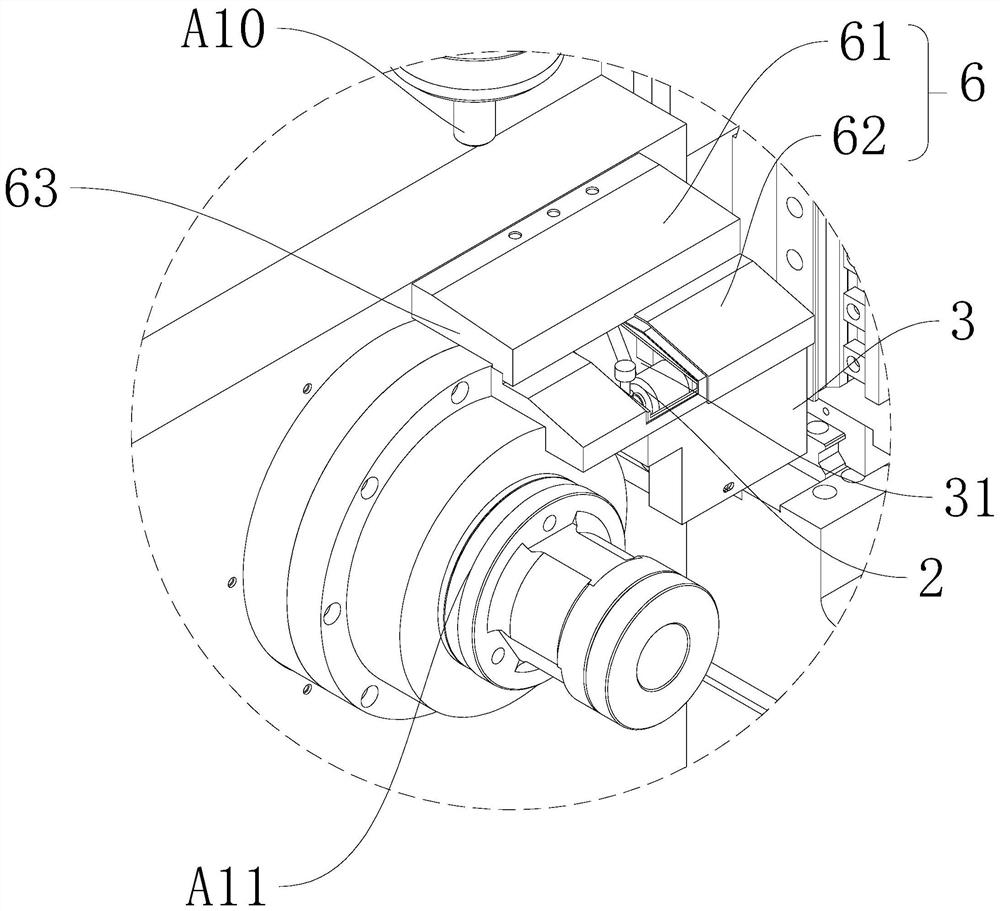 Tool setting device and turning and milling composite machine tool comprising tool setting device