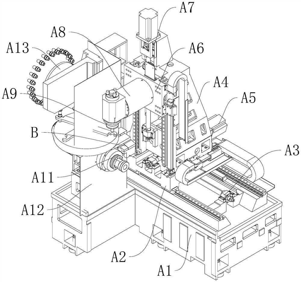 Tool setting device and turning and milling composite machine tool comprising tool setting device