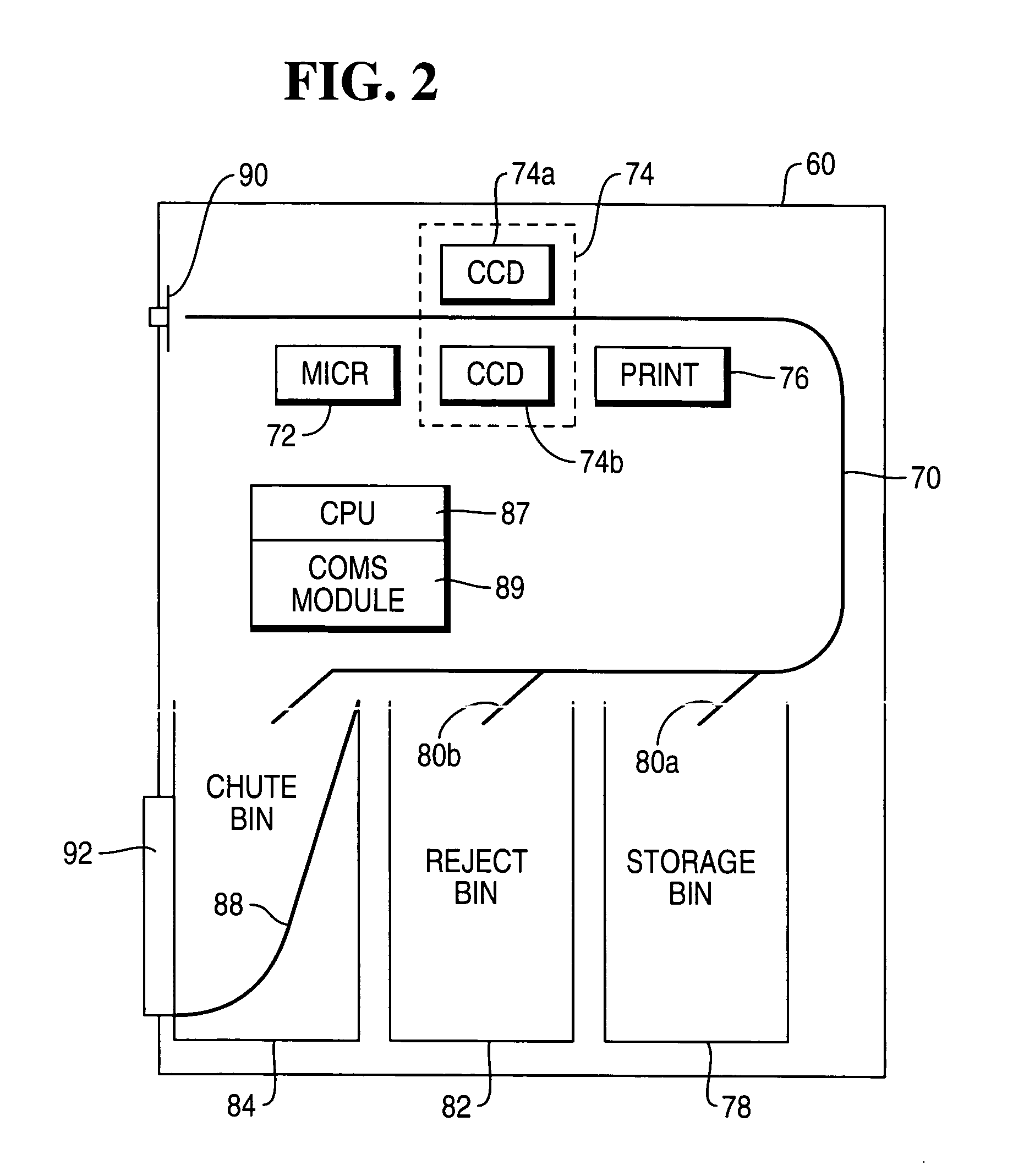 Cheque deposit at a self-service terminal