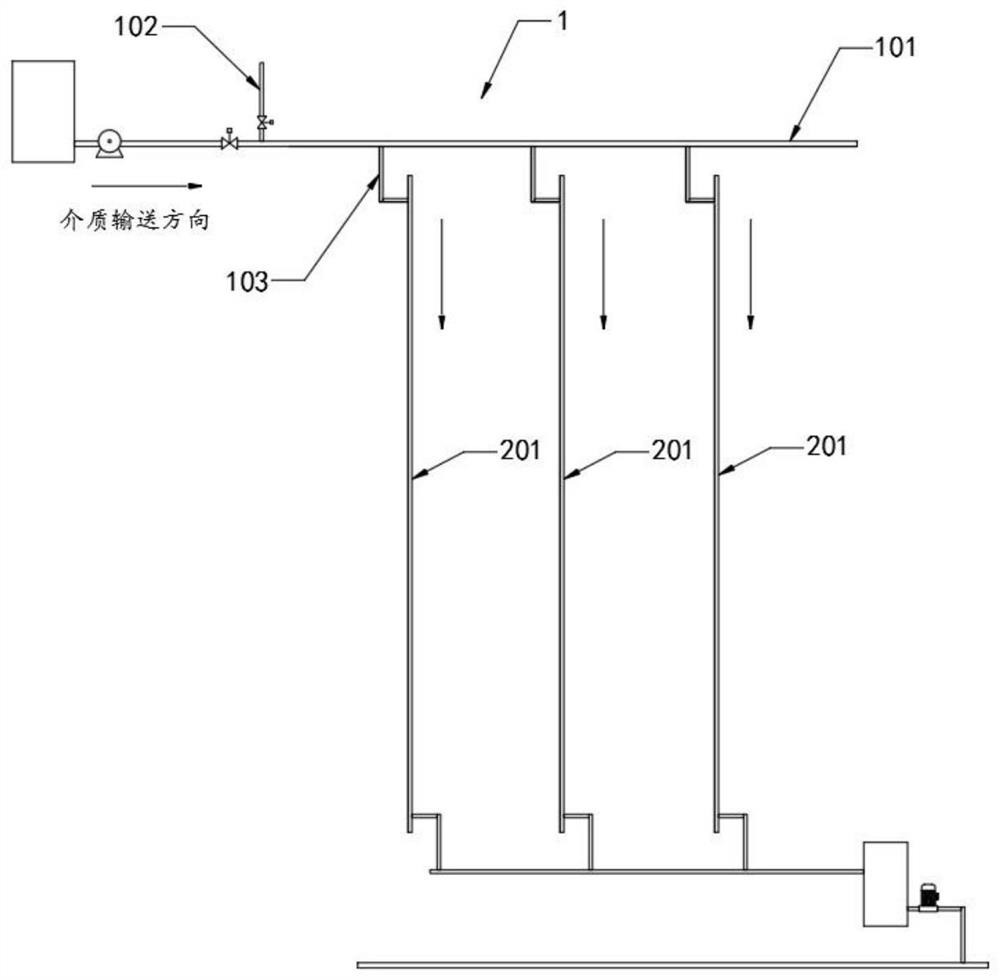 Improved device for large-stack brooding coop waterline