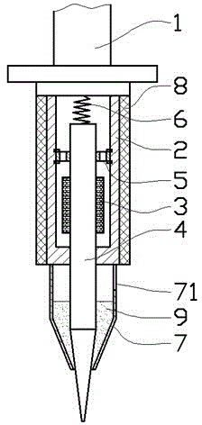 Press-welding type electric soldering iron