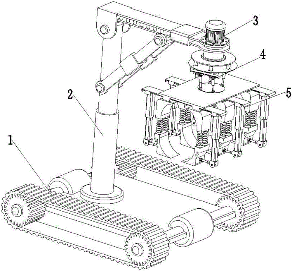 Omni-directional water conservancy steel pipe mounting robot