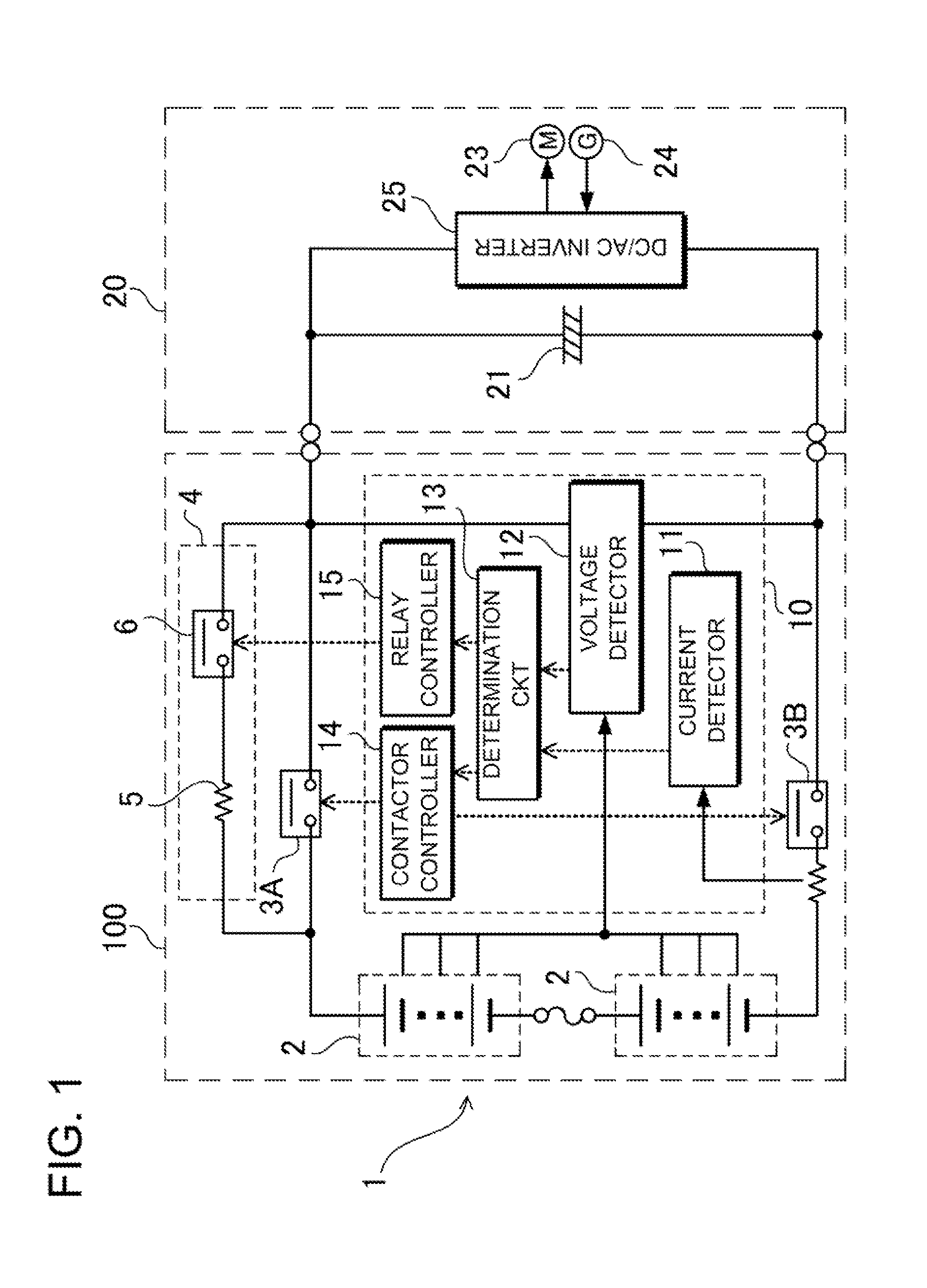 Power supply device and method for detecting non-contact state of load connected to power supply device