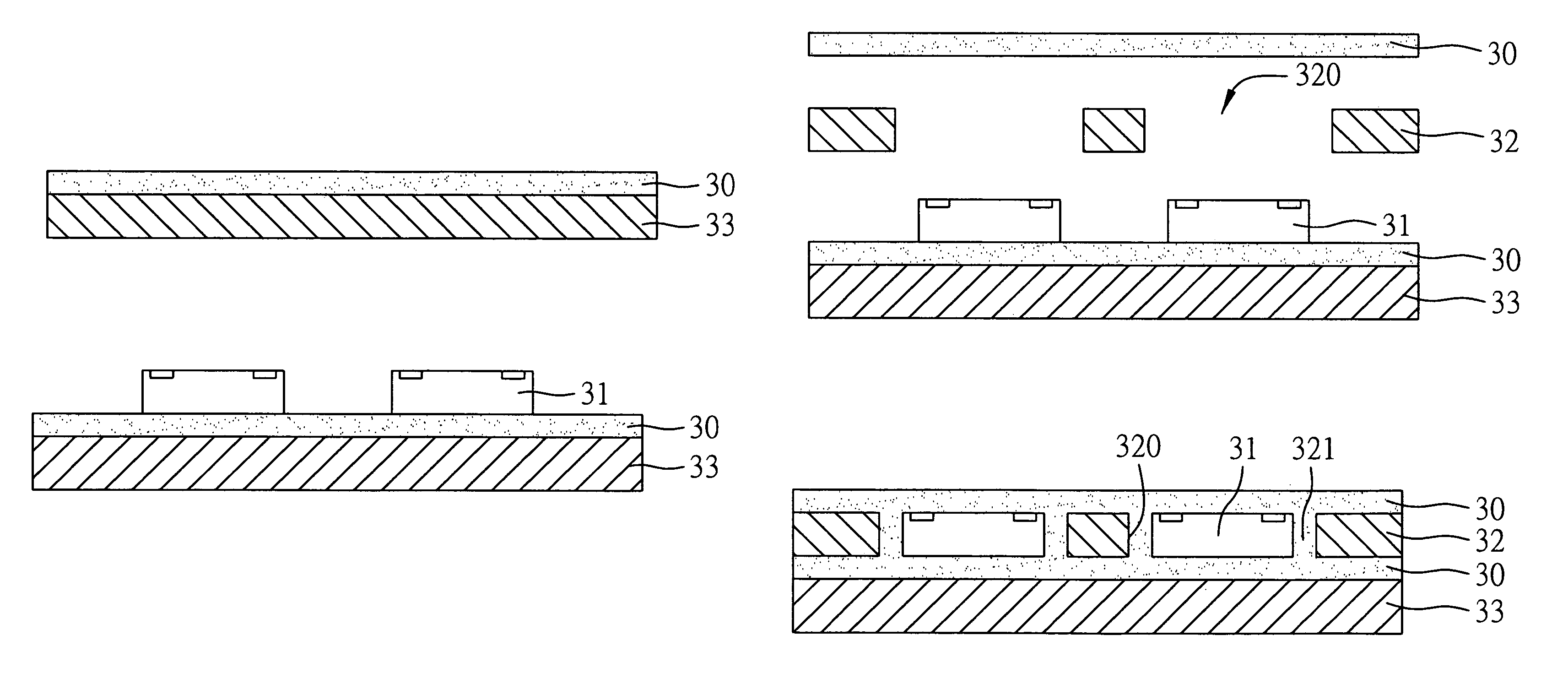 Method of embedding semiconductor chip in support plate and embedded structure thereof