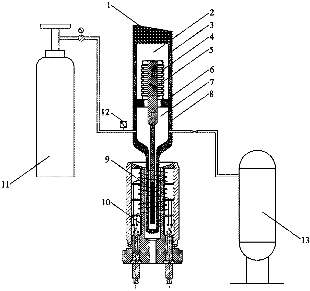 A device for online measurement of release pressure of nuclear fuel fission gas