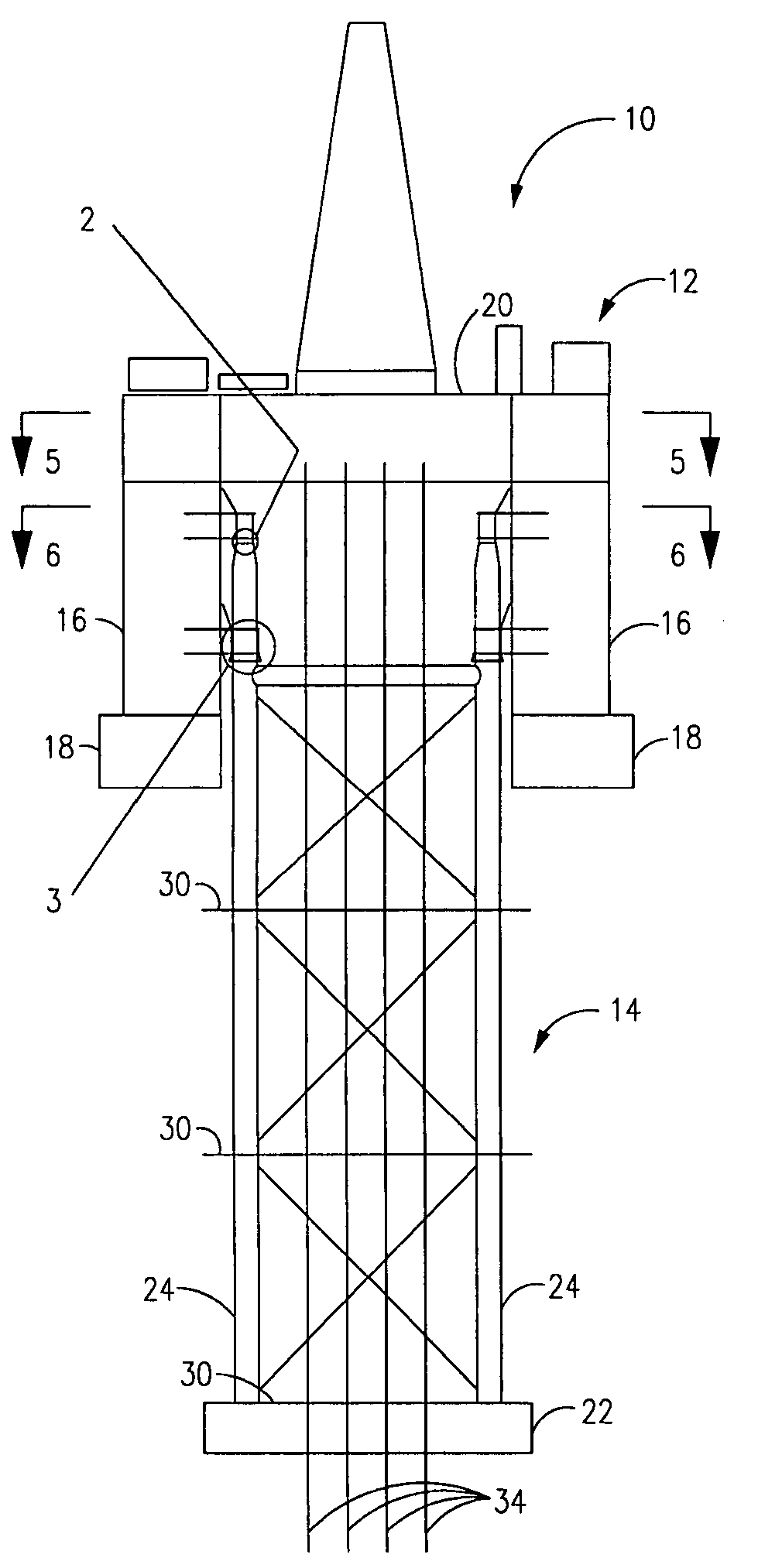 Truss semi-submersible offshore floating structure