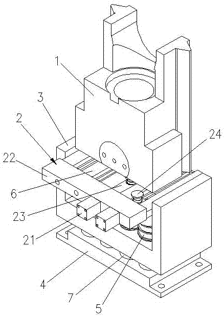 CNC punch array die installation structure