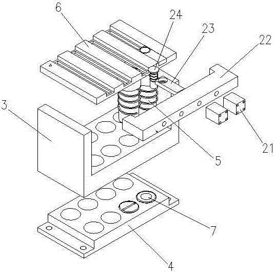 CNC punch array die installation structure