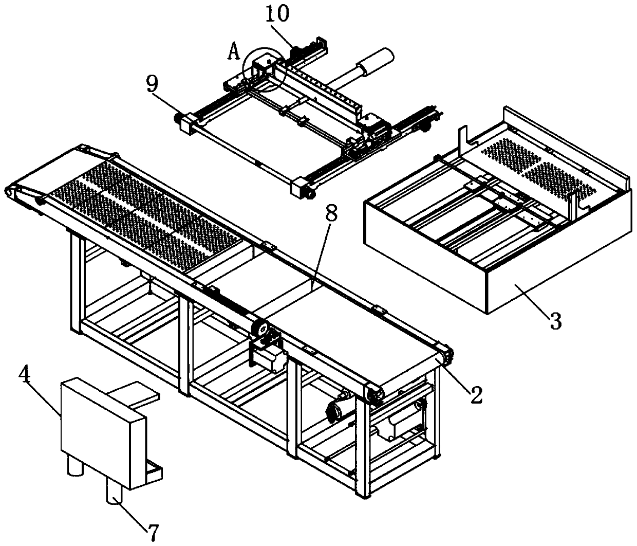 Sorting and counting device for bearing balls in propeller of unmanned aerial vehicle