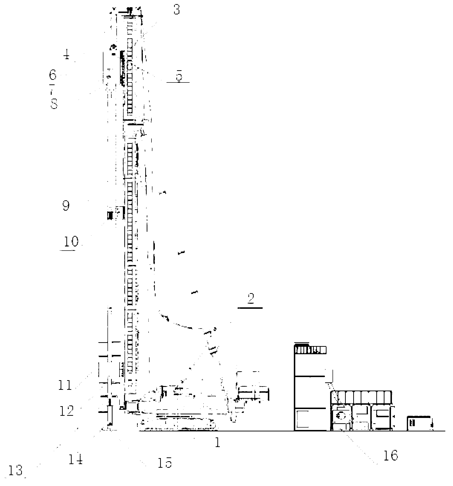 Two-shaft, four-shaft and six-shaft interchanging type cement and soil stirring pile device and construction method thereof