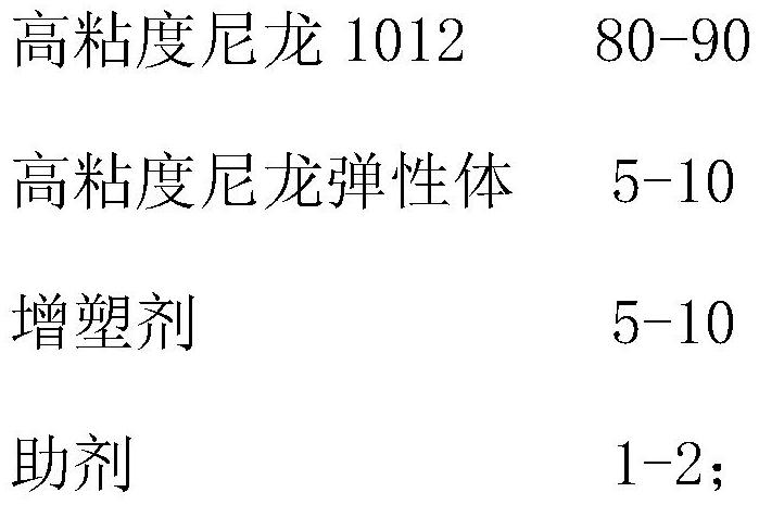 Special material for transparent nylon tube and preparation method thereof