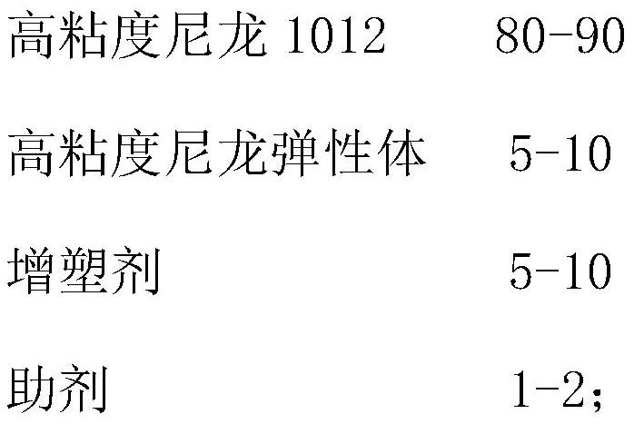 Special material for transparent nylon tube and preparation method thereof