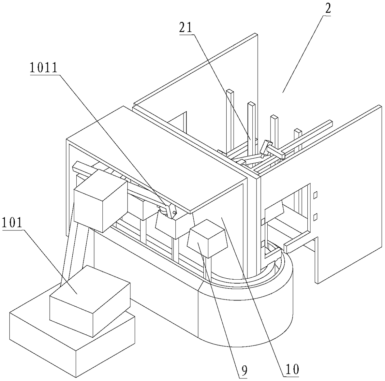 Multi-station continuous stamping automatic assembly line mechanism