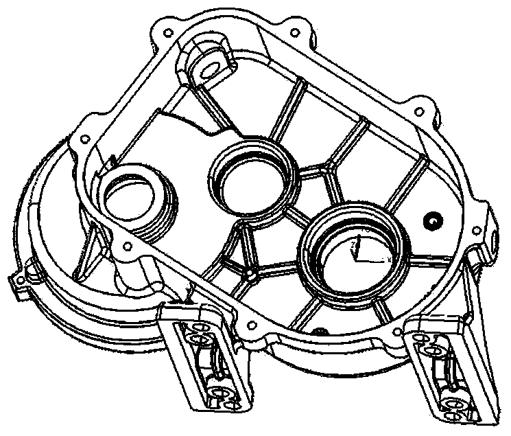 Gearbox casing die-casting die