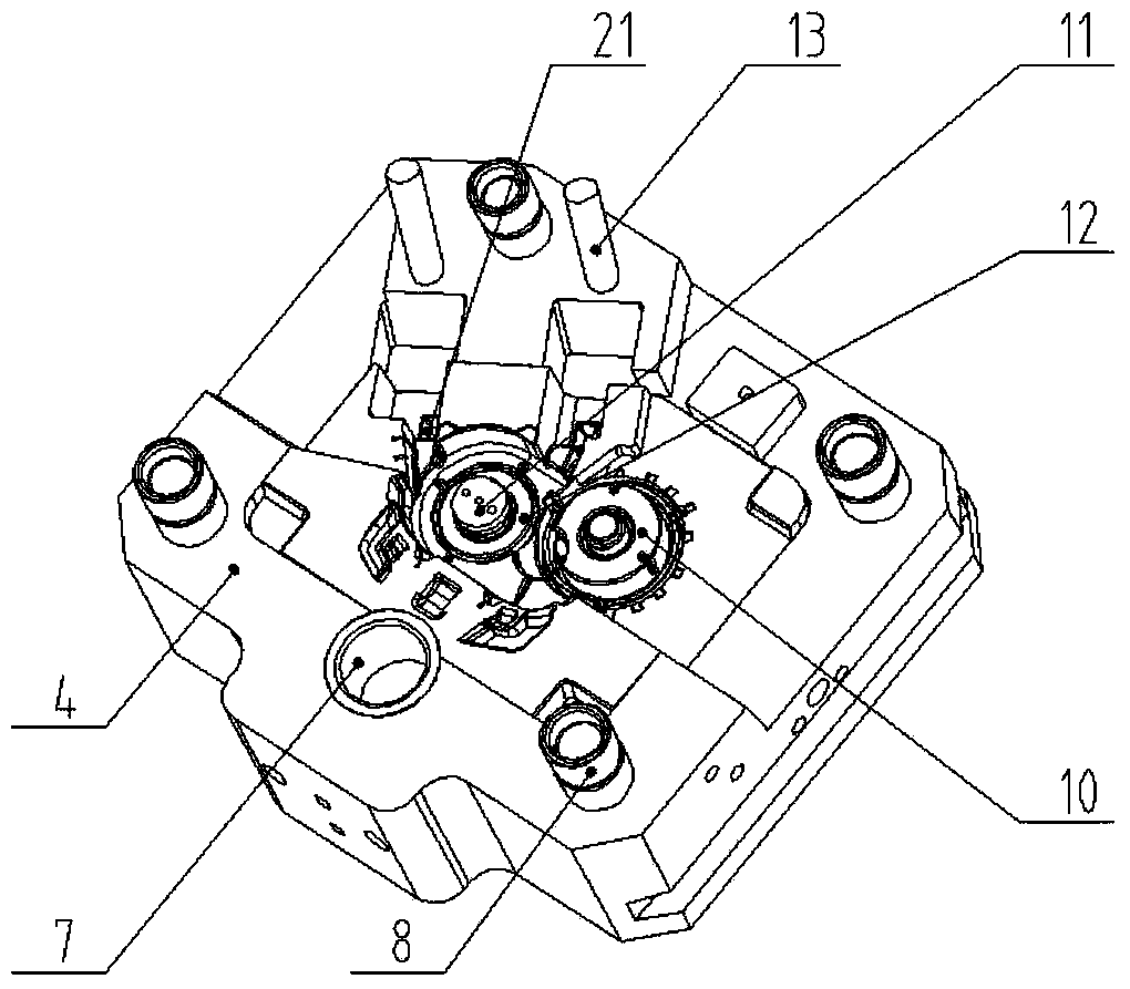 Gearbox casing die-casting die