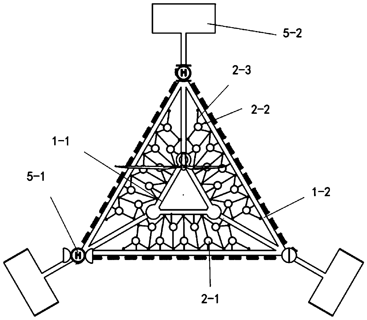 Ocean floating type wind and wave complementary power generation floating foundation