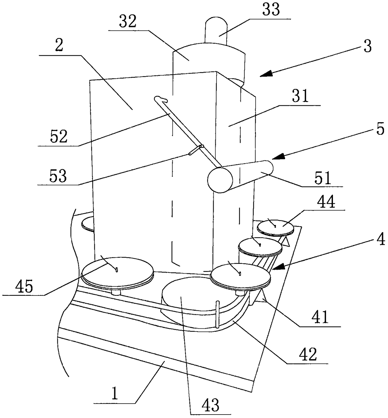 A circulating powder electrostatic spraying machine