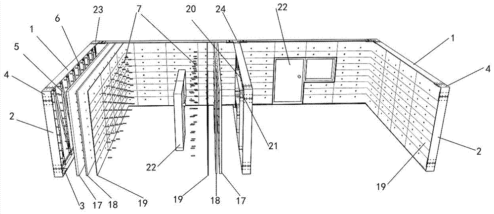 Multi-connecting assembling type partition wall system capable of insulating sound and heat