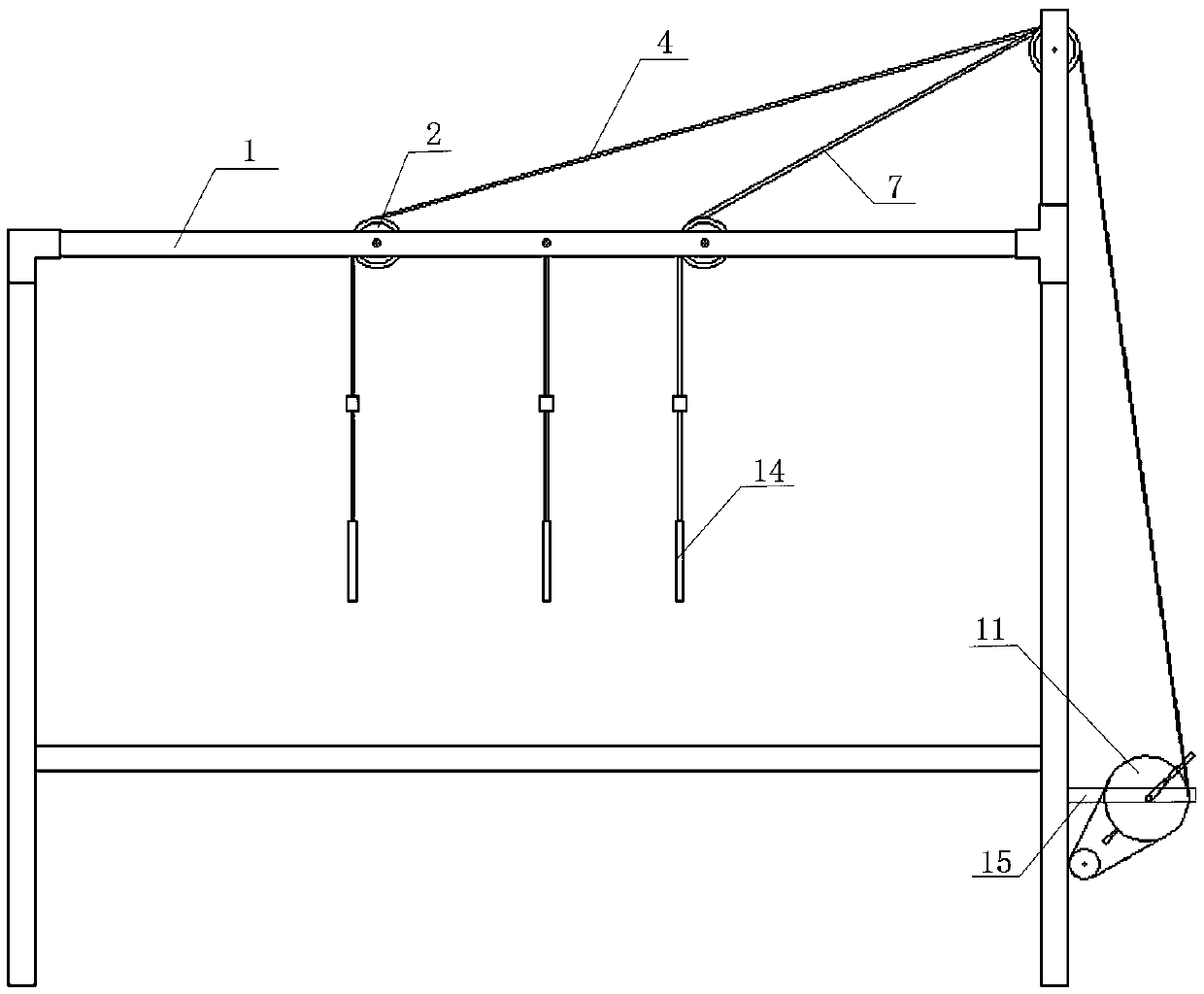 Exercising device for preventing amyotrophy of paralytic