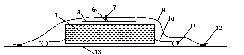 Filling molding method of large-thickness area composite product