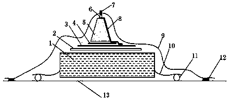 Filling molding method of large-thickness area composite product