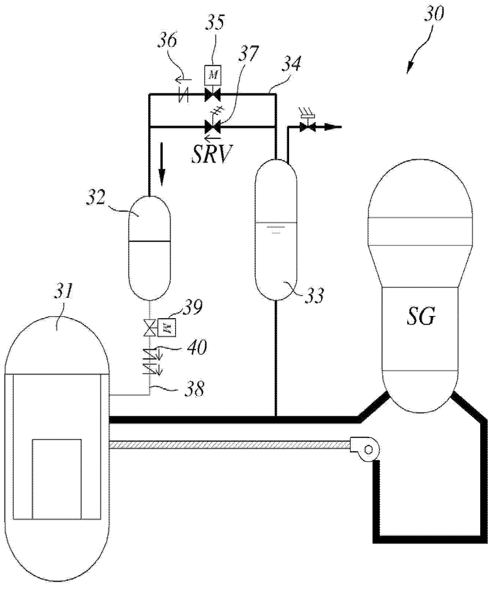 Hybrid safety injection tank system pressurized with safety valve of pressurizer