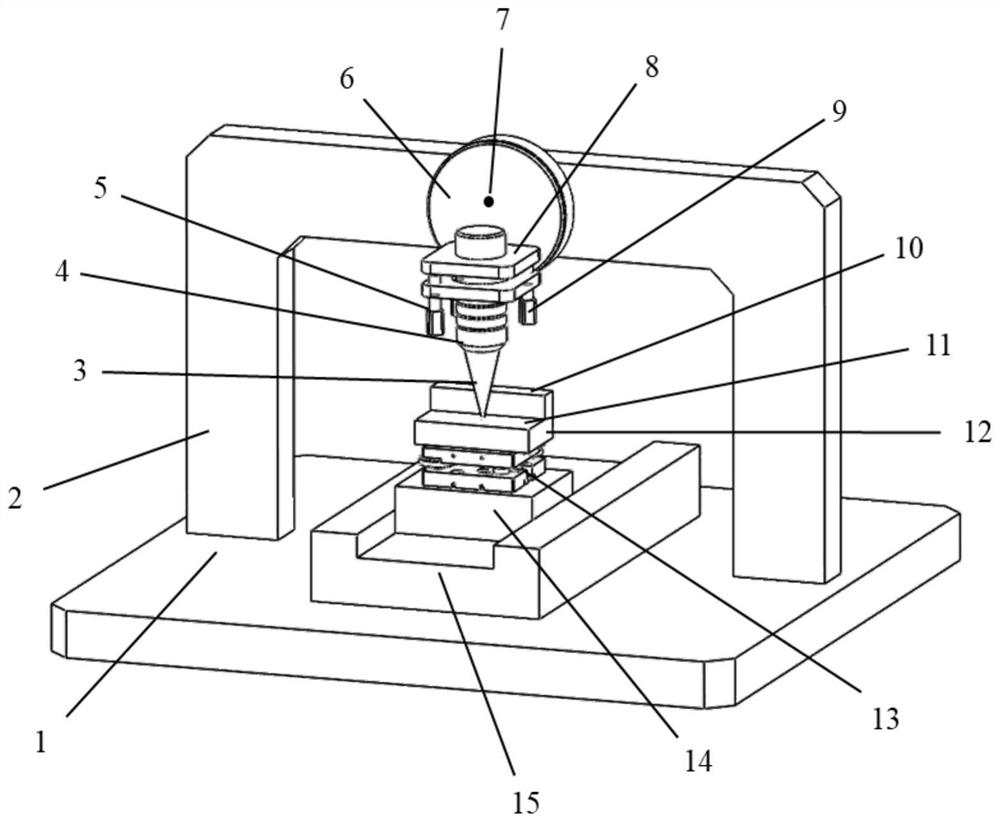 Self-calibration method and device for spatial attitude of optical displacement measuring head