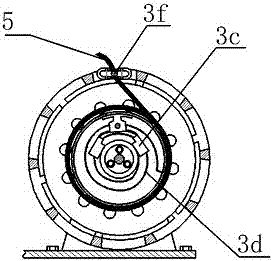 Cable automatic retracting system for pure electric hydraulic excavator