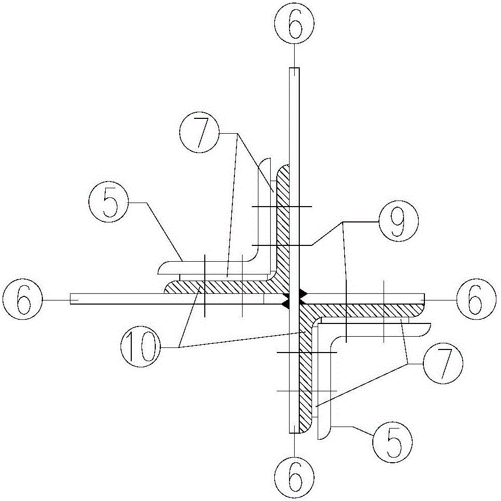 Power transmission tower angle steel connection joint