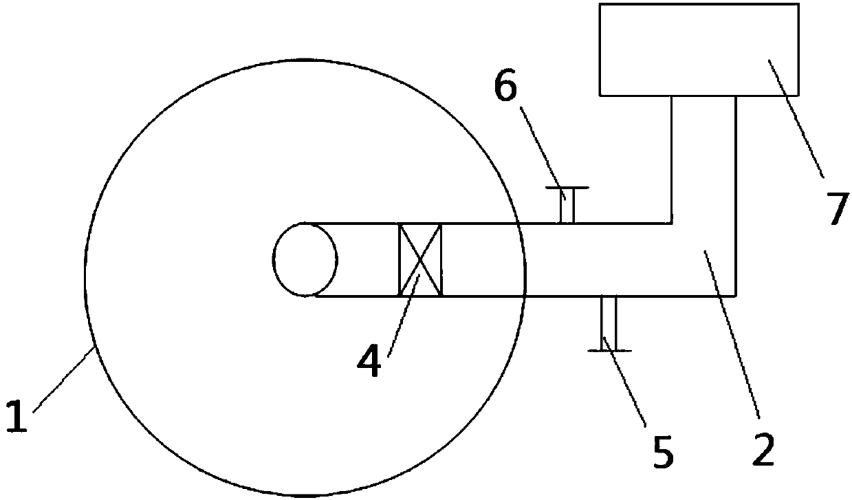 Efficient ammonium sulfate overflow groove tail gas treatment device