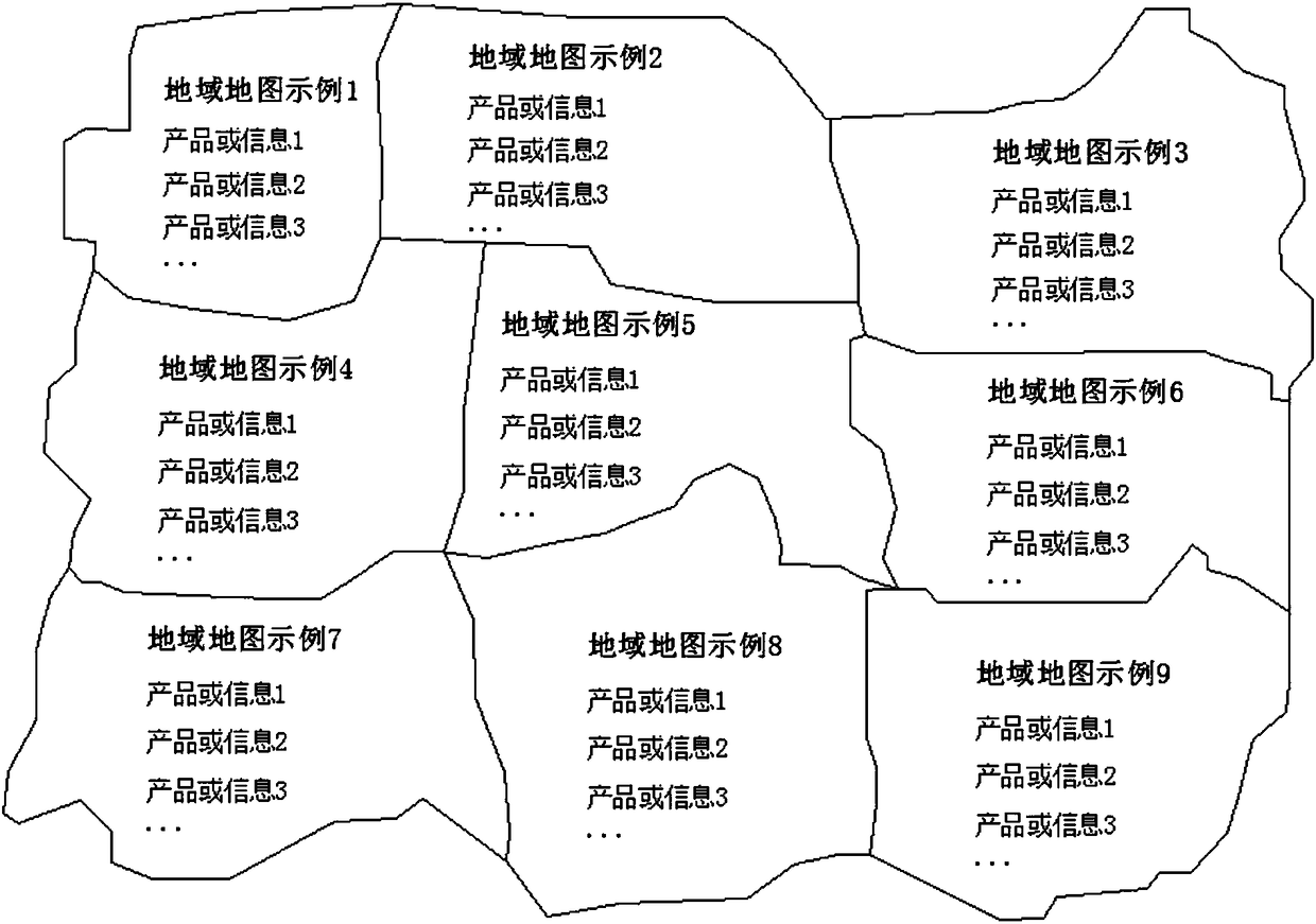 Method for displaying, searching and linking geographical information and product on map