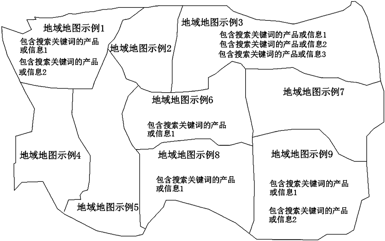 Method for displaying, searching and linking geographical information and product on map