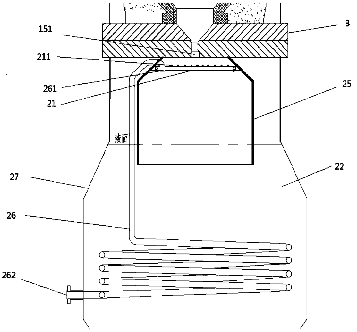 Gasification reduction device and method for co-production of yellow phosphorus and synthesis gas