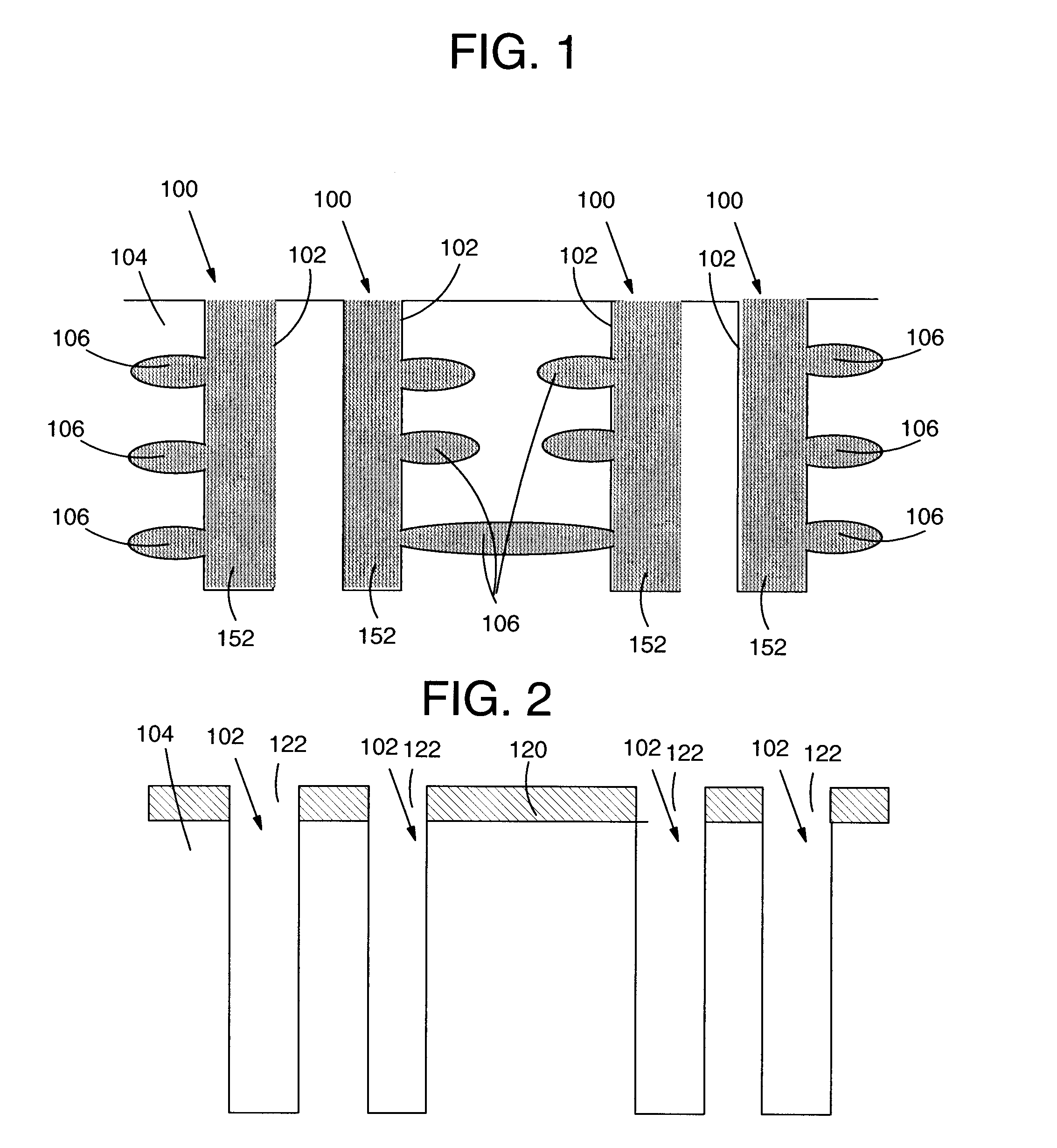 Trench capacitor having lateral extensions in only one direction and related methods