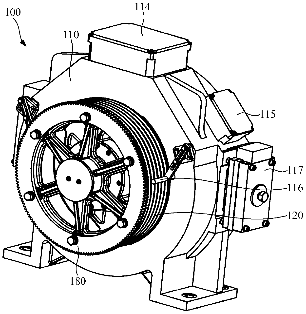 Permanent magnet synchronous traction machine for elevator